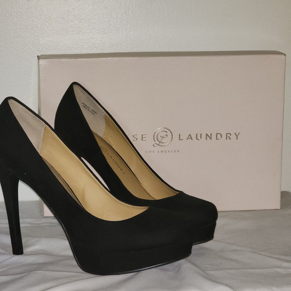Chinese Laundry US 10 Black Micro suede Pumps